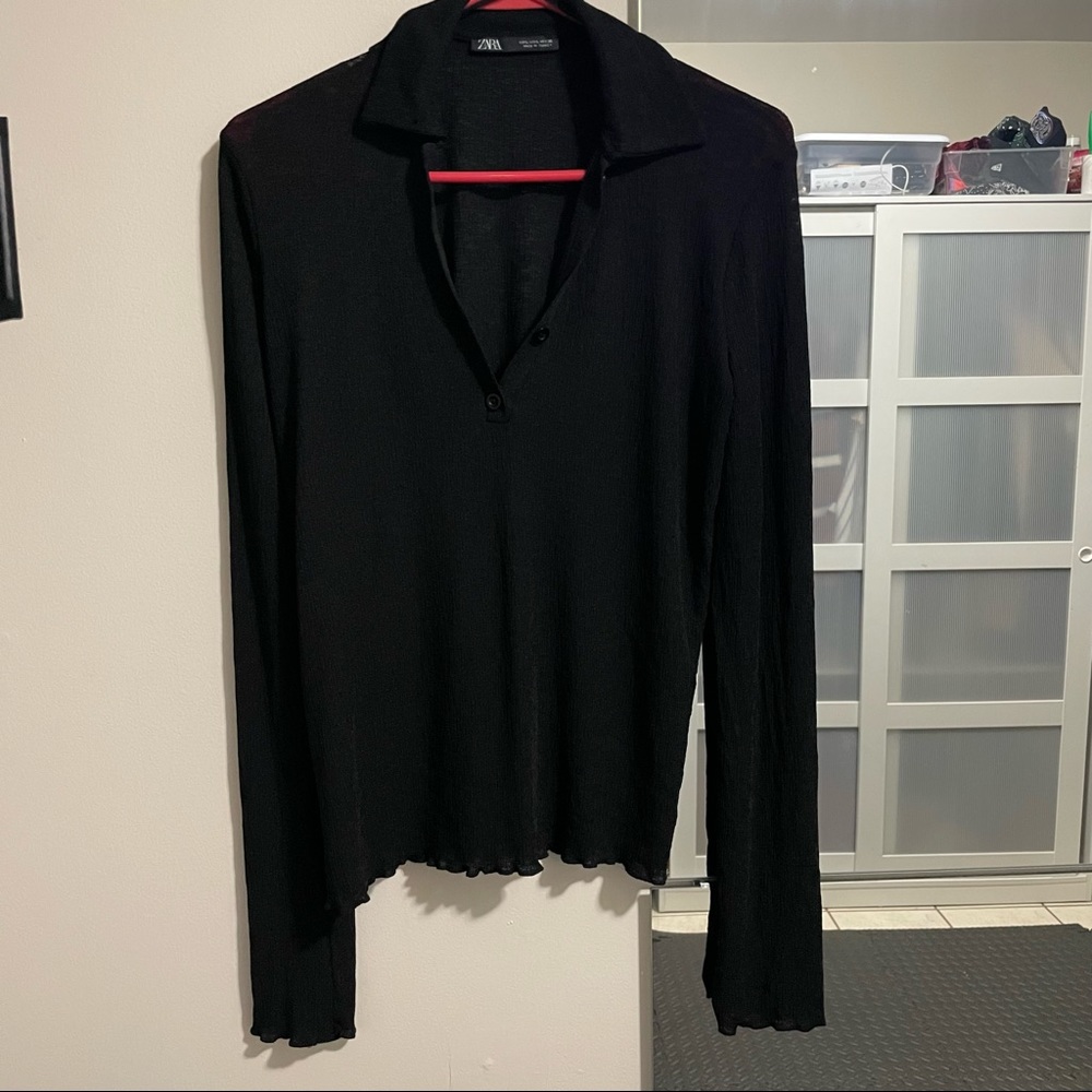 Zara Black Long Sleeve Shirt